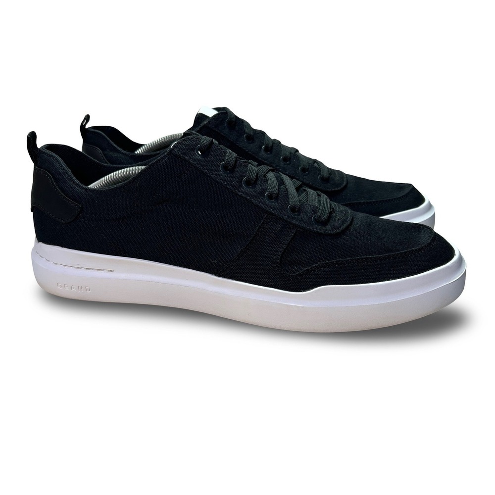 Cole Haan Grand Crosscourt II Sneaker Mens 12 Black Canvas Comfort EUC